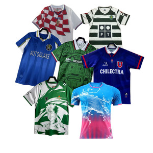 Dropshipping Tất Cả Các Đội Retro Bóng Đá Jersey In Ấn Tên Và Số Bóng Đá T Áo Sơ Mi Tùy Chỉnh Retro Bóng Đá Jersey - Product Image 1