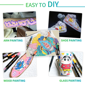 36 Kleuren Dual Tip Acryl Inkt Verf Marker Pen Fijne Borstel Tip Graffiti Acryl Permanente Inkt Verf Acryl Marker - Product Image 3