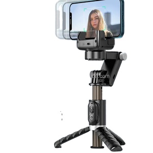 Q18 Desktop <strong>Following</strong> the Shooting Mode Gimbal Stabilizer Selfie Stick Tripod with Fill Light for iPhone Cell Phone Smartphone - Product Image 1