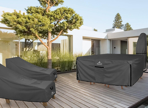 Ngoài trời mục đích chung 600D nhiệm vụ nặng nề không thấm nước UV kháng hình chữ nhật Patio Bàn và ghế Bìa đồ nội thất bao gồm - Product Image 5