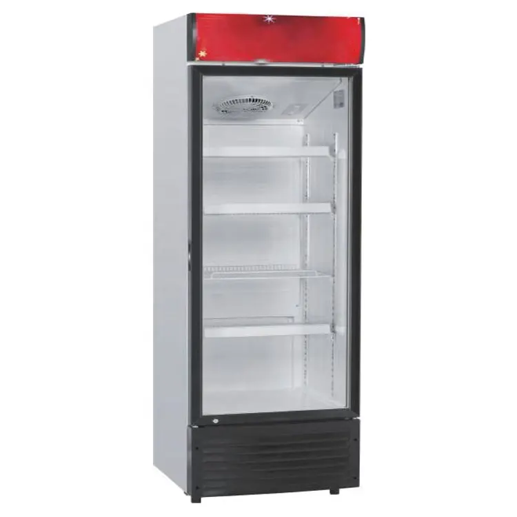 Вертикальный витринный холодильник SMAD объемом 228 литра со стеклянной дверью