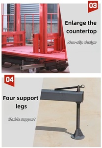 "Plataforma de mampostería roja: capacidad de carga de 1 tonelada, movimiento eléctrico y ajuste de altura de 0-8M" - Product Image 4