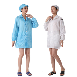 Áo Khoác Phòng Thí Nghiệm <span class=keywords><strong>Esd</strong></span> Chống Tĩnh Điện Màu Trắng/Xanh Dương Áo Khoác Phòng Thí Nghiệm Sọc 5Mm - Product Image 1