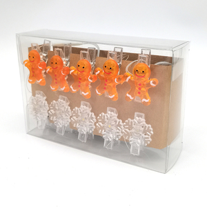 2AA Tema de Navidad Decoración Copo de nieve Foto Clip Alambre de cobre Micro LED Hada Cadena de luces - Product Image 6