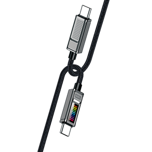 KAKUSIGA, nuevo producto, cable trenzado multifunción tipo C a tipo C LED PD100W, Cable de datos de carga rápida para teléfono móvil - Product Image 3