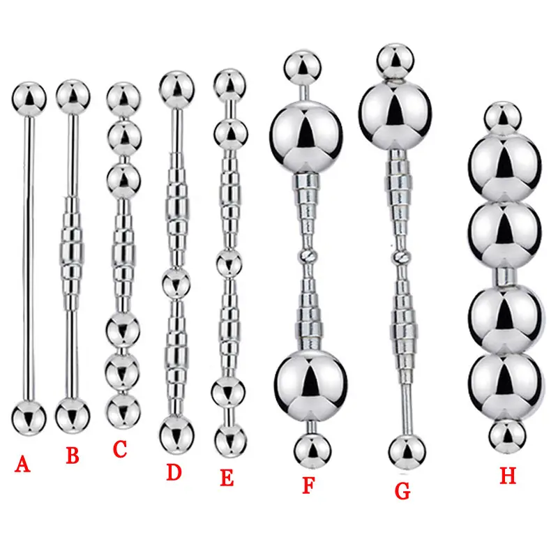 Perles de dilatateur urétral en acier inoxydable Insertion de prise de pénis Jouets sexuels Bdsm pour hommes Stimulateur urétral sonnant uréthal