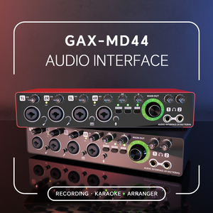 GAX-MD44 the Newest <strong>4</strong> Channel <strong>Audio</strong> Sound Card <strong>4</strong> in <strong>4</strong> <strong>Interface</strong> De <strong>Audio</strong> for Podcast Recording Music Instrument - Product Image 5