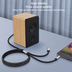 MOSWAG 2 in 1 3.5mm Aux kablosu 3.5mm ses Aux jak kablosu 3.28FT/1M USB C AUX kablosu ses yardımcı giriş adaptörü - Product Image 5