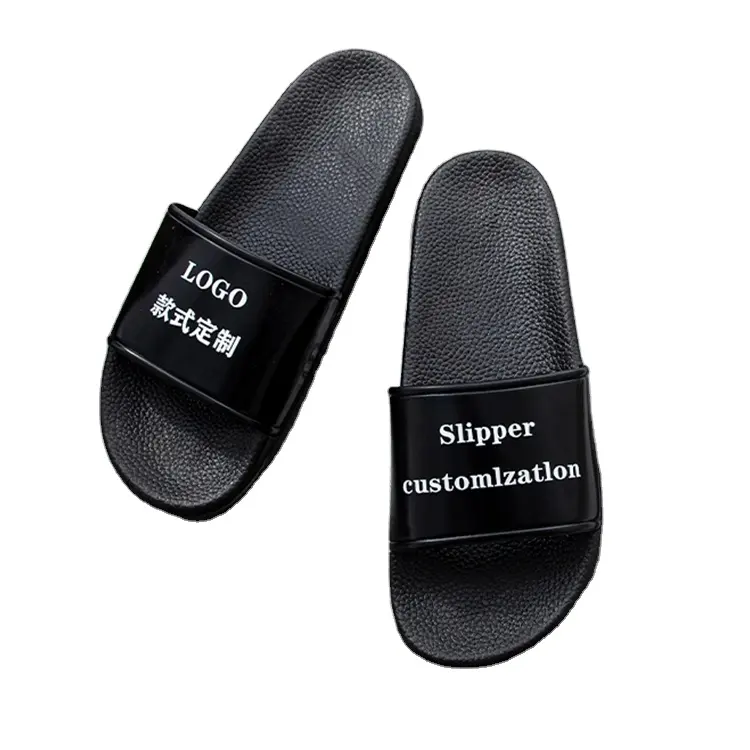 Nhà Sản Xuất Khách Sạn Dép Thương Hiệu Logo Giày Tùy Chỉnh In Thiết Kế Người Đàn Ông Sandal Slide Cao Su Dập Nổi Biểu Tượng Tùy Chỉnh Dép Phụ Nữ Người Đàn Ông