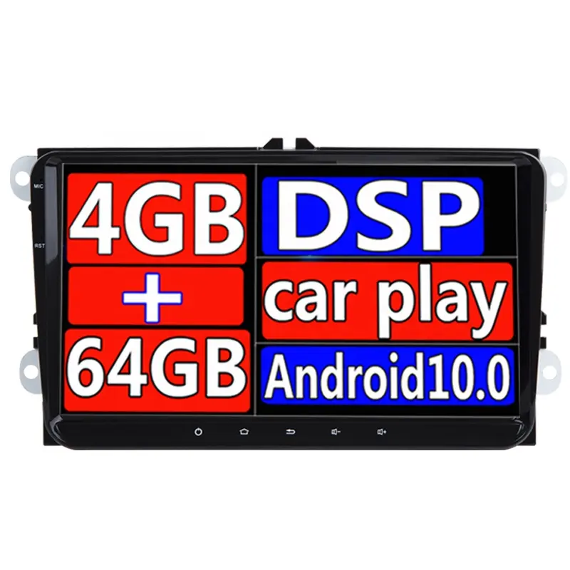 Xonrich — autoradio android 10.0, 2 go/32 go, DSP, GPS, lecteur multimédia, 2 din, pour voiture Volkswagen/VW Passat B6, Touran, golf 5, POLO, jetta