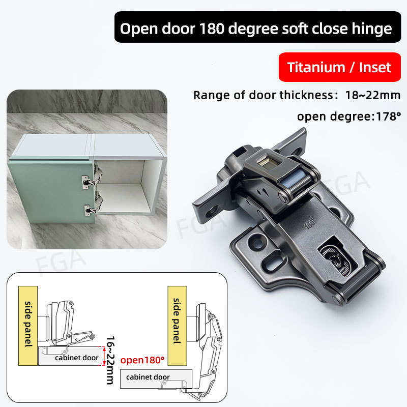 Open door 180 degree Soft Close (Inset)