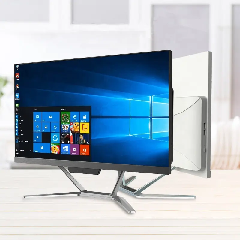 OEM الألعاب pc LED النواة I3 I5 I7 أجهزة الكمبيوتر المدمج في بطارية Aio Pc هيكلى قطعة واحدة جميع في واحد كمبيوتر مكتبي i7