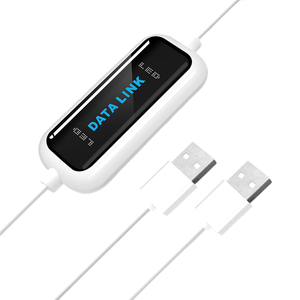 <strong>PC</strong> To <strong>USB</strong> Online Share Sync <strong>Link</strong> Cable Net Direct Data File Transfer Bridge LED Easy Between 2 Computer - Product Image 1