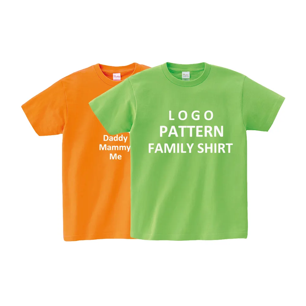 गुआंगज़ौ परिधान निर्माता थोक 100% कपास कस्टम सादे टी शर्ट मुद्रण परिवार पुरुष महिलाओं के बच्चों के लिए
