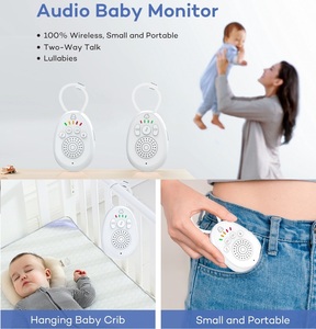 Long Range 1000ft Wireless Two <strong>Way</strong> Talk Visual Sound Level Indicator High Sensitivity Microphone VOX Mode Audio Baby <strong>Monitor</strong> - Product Image 3