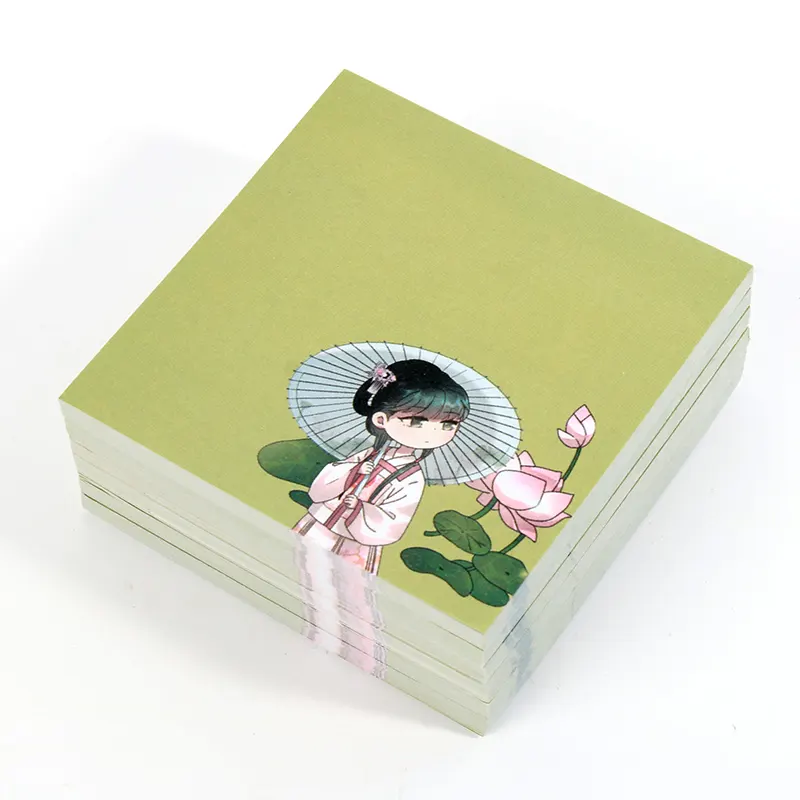 Vograce Custom Die Cut Cute Kawaii Memo Pad Book carta artistica Sticky Notes Memo Pad