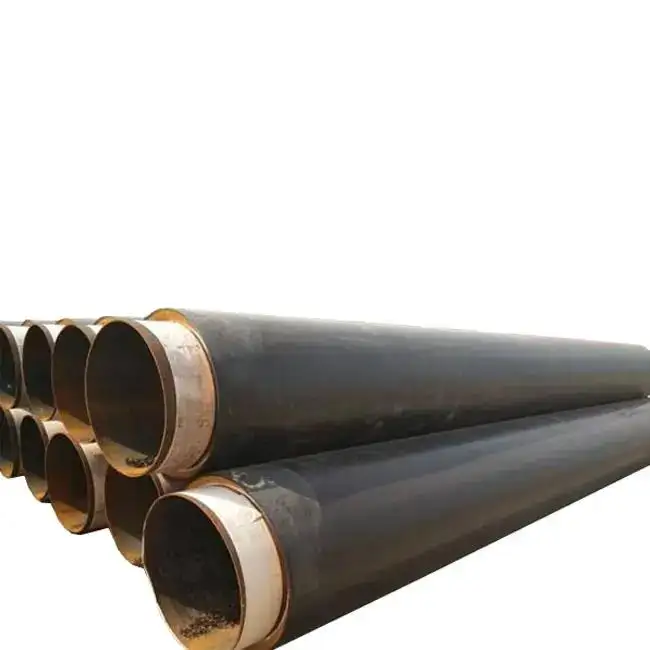 Pré isolamento Chilled Water Pipe HDPE Spiral Weld Carbono Steel Pipe for Water Conveyance