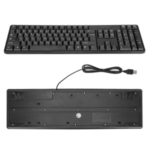 Teclados de computadora Diseño ergonómico Durable USB con cable Árabe Inglés Teclado mecánico para PC Portátiles - Product Image 4