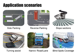 FCW Panaroma Caravan RV Camera Dynamic <strong>LCD</strong> <strong>Display</strong> 360 View 4 Car Camera System for Heavy Duty Vehicle - Product Image 5