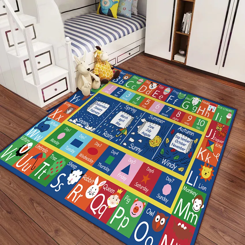 Envío de la gota alegre niños alfombra, alfombras de piso hogar educativo juego de niños alfombra