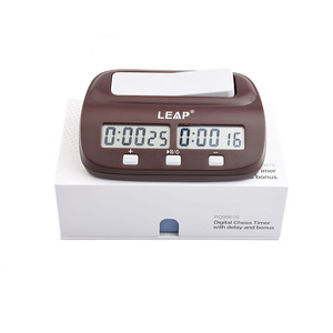 Orologio da scacchi Timer da scacchi digitale professionale conto alla rovescia Timer con orologio gioco da tavolo Bonus e ritardo con custodia