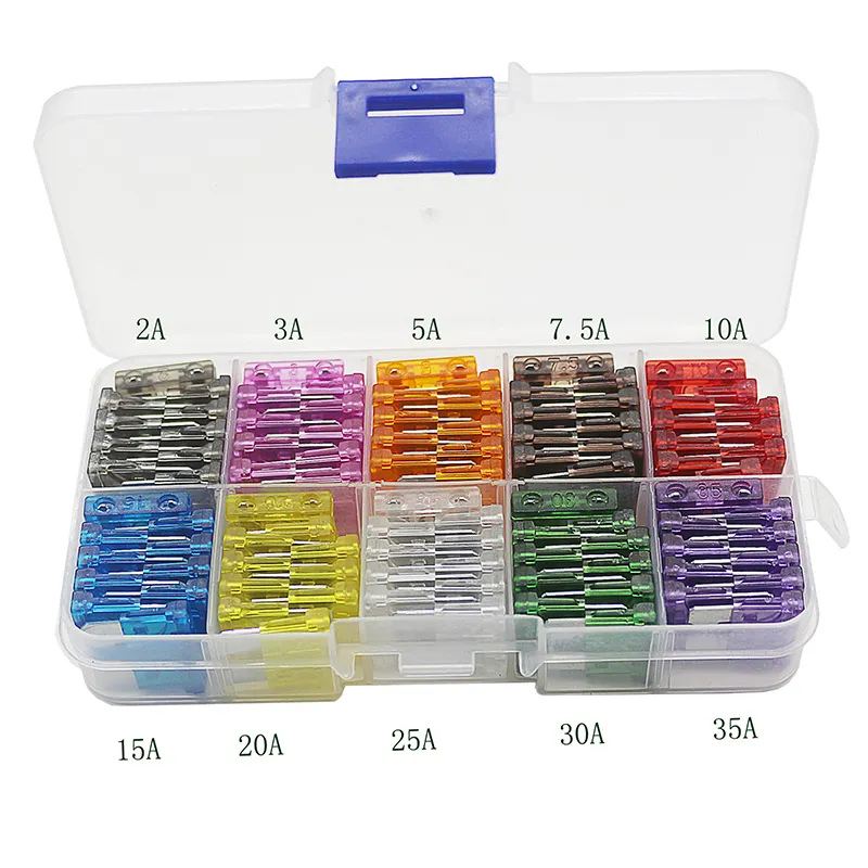 Set Di 100 Lama Standard Auto Auto Assortiti Fuse Assortimento Kit Set 2A-35A Con La Scatola