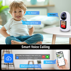 Tuya Smart <strong>Camera</strong> <strong>with</strong> One Button Video Calling <strong>LCD</strong> Screen Support AI Motion Tracking Pan Tilt Two Way Audio Baby Monitor Cam - Product Image 5