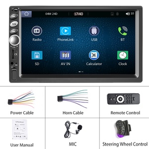 Podofo Double Din Car Stereo With Carplay &amp; <strong>Android</strong> Auto 7'' Touchscreen Car Radio Autoradio BT FM Receiver SWC <strong>USB</strong>/TF/AUX <strong>Input</strong> - Product Image 6