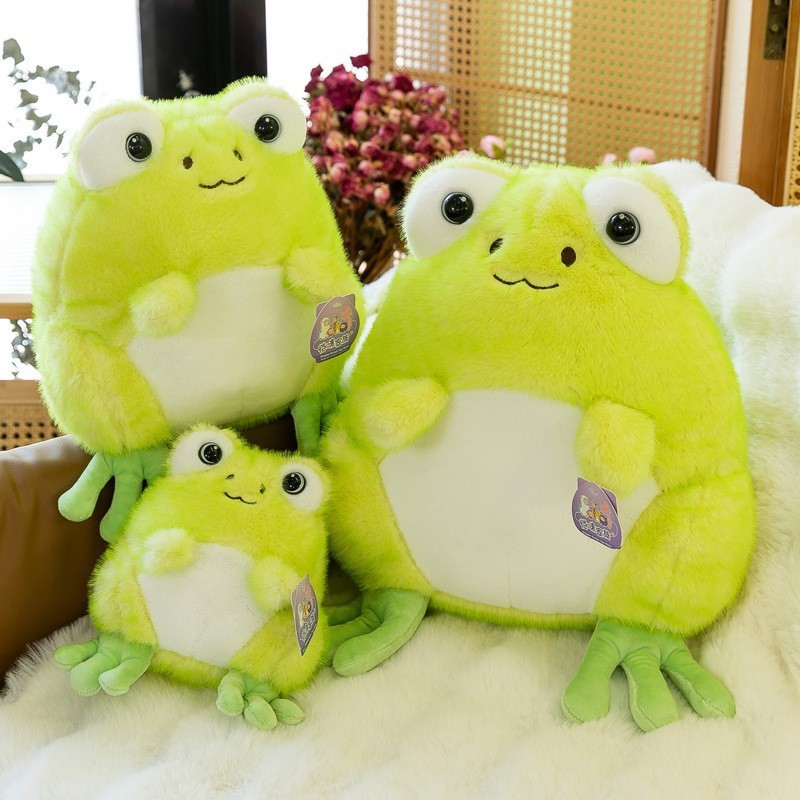 Grenouille à poils longs 20cm-24-30cm couleur aléatoire
