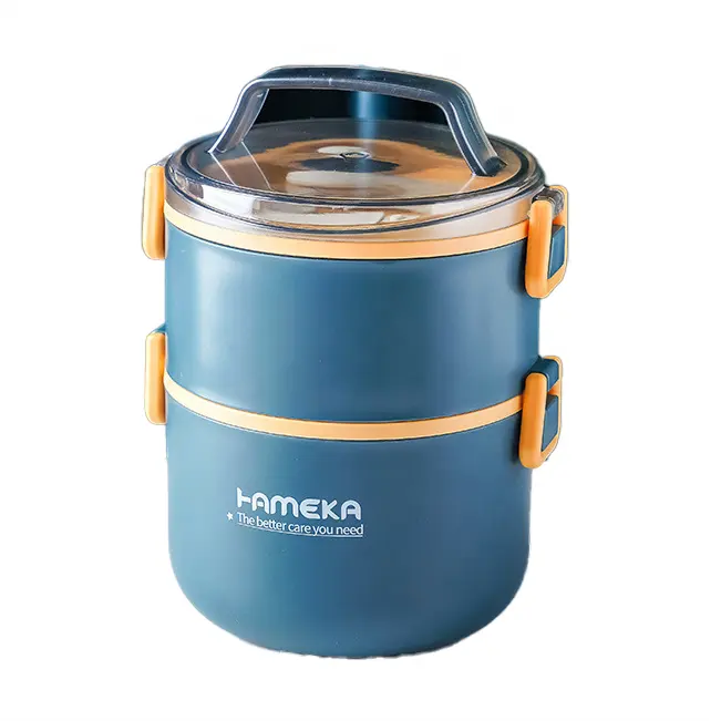 Il lunch box portatile da 1600 ml può essere riscaldato nel forno a microonde contenitore per alimenti sigillato per la scuola dei bambini bento lunch box con manici