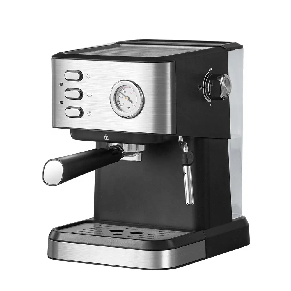 Mesin Espresso semi otomatis panas Amazon pembuat kopi moka Italia 20Bar 1,5 l