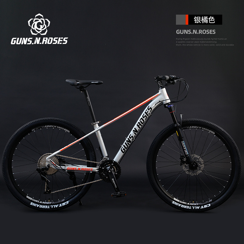 Roues à rayons argent-orange