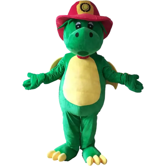 2020 nuovo design personalizzato casco fuoco verde drago mascotte costume per la festa di Halloween uso