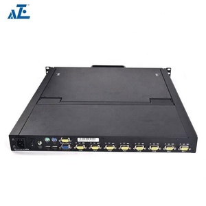 1U 8ポートRackmount KVMコンソール17インチ画面サーバーRackmountコンソール8台のコンピューター接続を搭載 - Product Image 1
