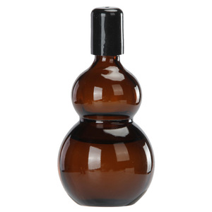 10ml 20ml 30ml 50ml <span class=keywords><strong>100ml</strong></span> âmbar cabaça dupla embalagem cosmética garrafa de vidro vazia com conta-gotas roll on