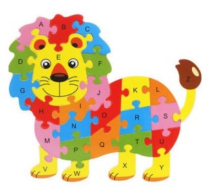 木动物26字母拼图玩具拼图积木认知幼儿和婴儿拼图 - Product Image 2