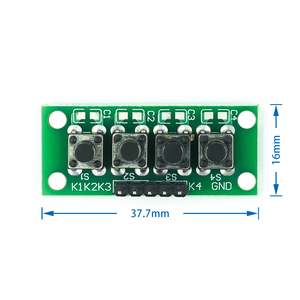 Kit fai da te 1x4 4 tasto indipendente tastiera tastiera modulo Mcu per Arduino studente Design progetto di laurea esperimento - Product Image 4