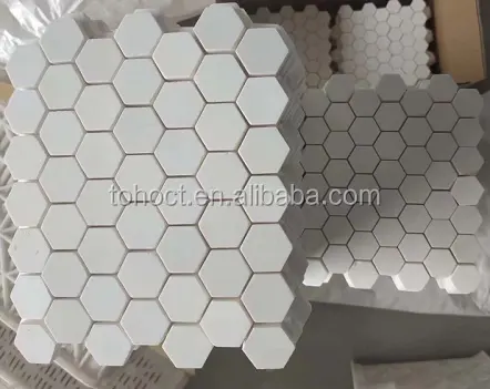 Carrelage hexagonal en céramique de zircone, matériel en aluminium dur