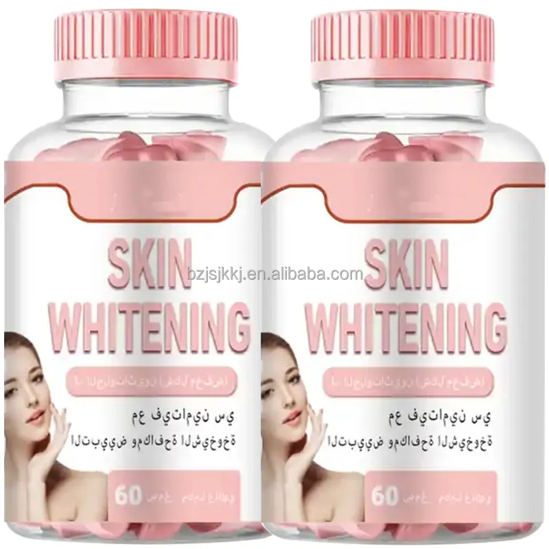 Private label Skin whitening product Smoothing Care Healthy Skin Lightening detox for herbal glow gummy