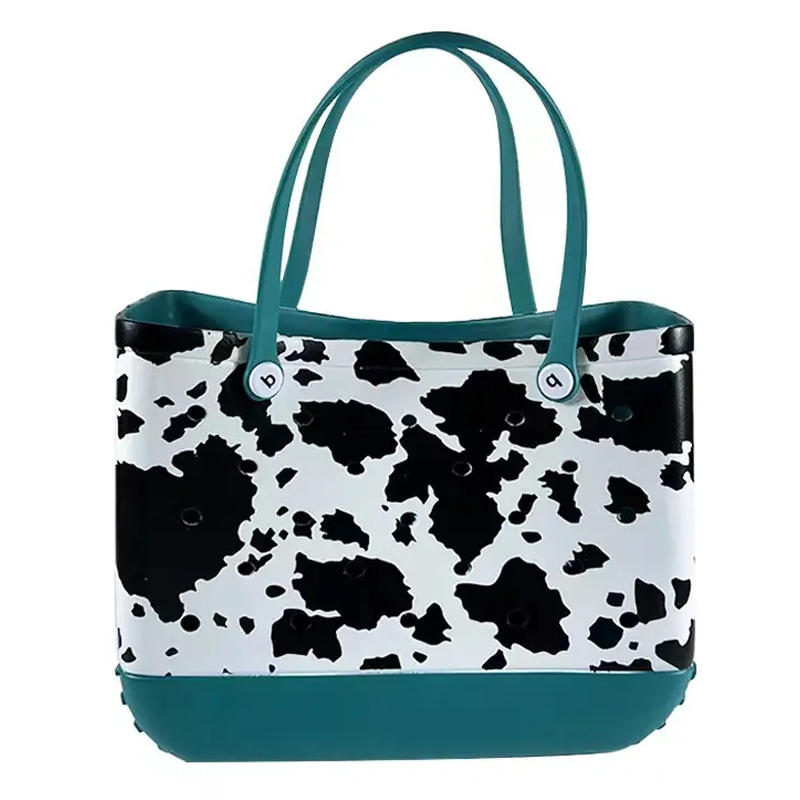 Motif vache vert lac