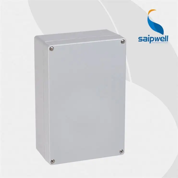 SAIPWELL luar ruangan IP66/NEMA 4/4X Die casting aluminium tahan air kotak sambungan elektronik penutup tahan air 115*65*55