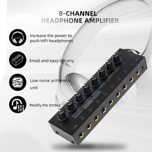 Amplificador de recepción de Audio estéreo de monitoreo de auriculares Hi-Fi profesional amplificador de auriculares de 8 canales - Product Image 5