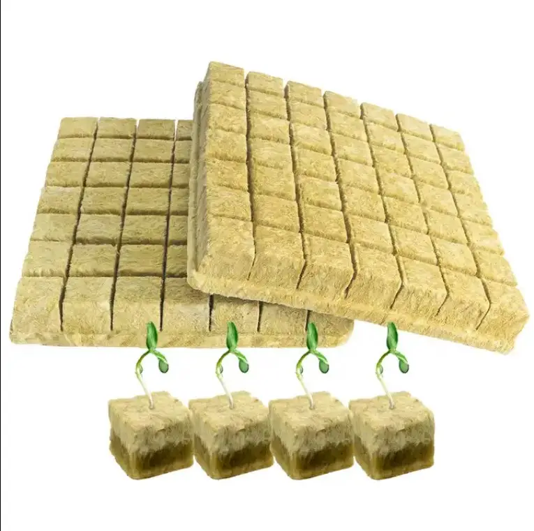 Cubes de 1.5 pouces Cubes hydroponiques 40x40x40mm Laine de roche pour fentes de germination des graines de plantes