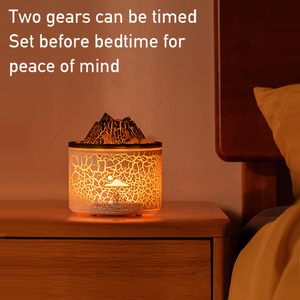 Bunter Flammen-Timer Auto-Off-Diffusor für ätherische Öle Aroma-Luftbe feuchter Tragbarer Vulkan-Luftbe feuchter Aromatherapie-Diffusor - Product Image 6