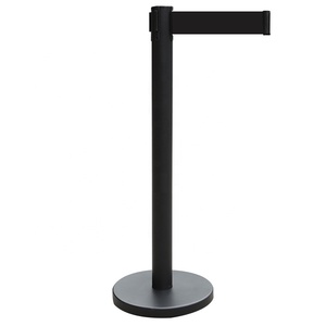 Đánh bóng thép không gỉ kiểm soát đám đông <span class=keywords><strong>stanchion</strong></span> với 3m có thể thu vào vành đai rào cản - Product Image 1
