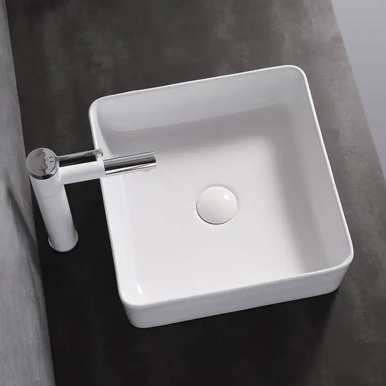 OEM acrilico rettangolare Lavabos Vanity Top sopra il bancone quadrato lavabo bagno lavabo lavabo lavabo Art lavabo