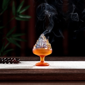 Minimalistische Moderne Kristallen Wierookbrander Custom Logo Oem/Odm Home Office Decor Vintage Boshan Oven Handwerk Sandelhout - Product Image 5