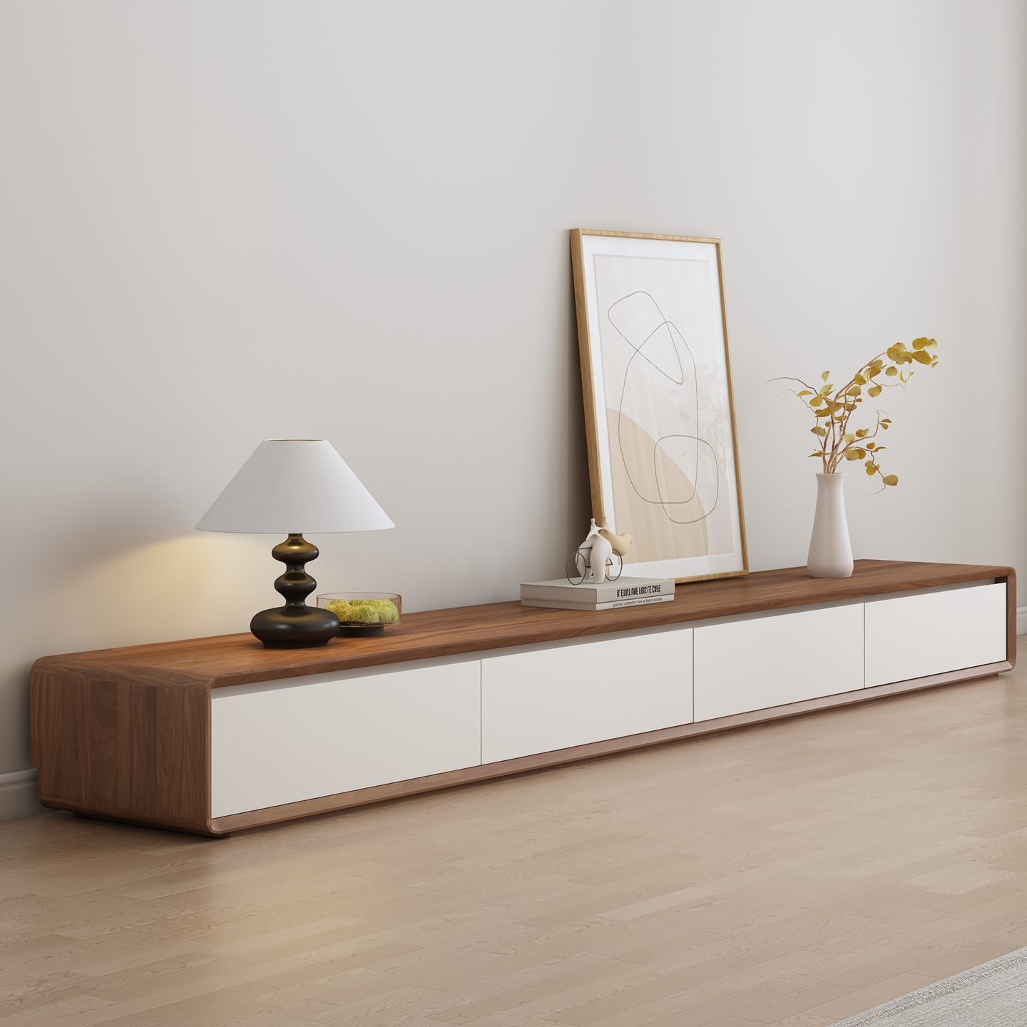 Noyer+blanc - assemblage complet (aucune installation requise)