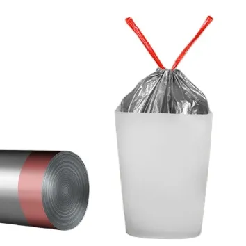 Tamanho personalizado Cor Cordão Saco De Lixo Saco De Lixo Fecho Automático Doméstico Saco De Lixo De Cozinha Engrossado Handy Bag