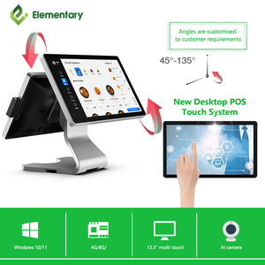 מקורי מסך מגע כפול סופרמרקט הקופה שיטות תשלום מגוונות (qr/כרטיס) pos תומך חלונות/אנדרואיד - Product Image 2